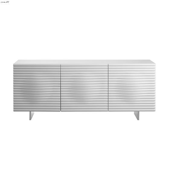 Moon High Gloss White Lacquer Buffet - 2