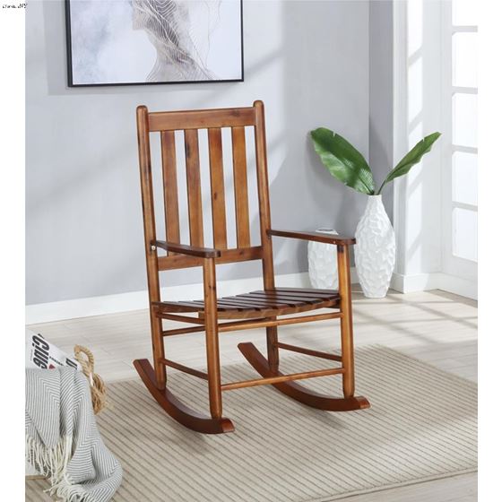 Annie Golden Brown Wood Rocking Chair 609457-2