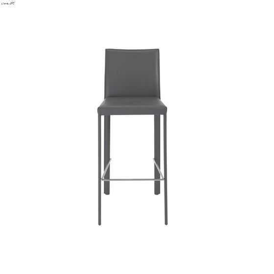 Hasina Grey Bar Stool 38625GRY by Euro Style Front