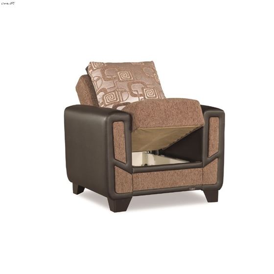Mondo Modern Brown Fabric Chair Mondo Modern Chair - Brown by CasaMode 2