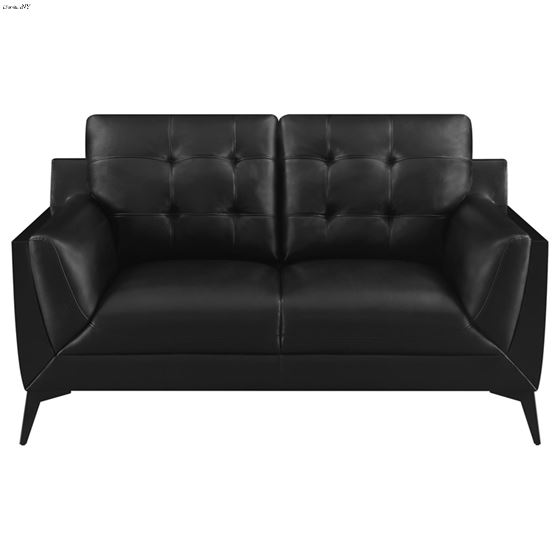 Moira Black Tufted Loveseat 511132-2