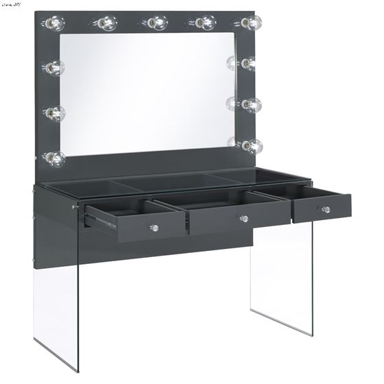 Afshan Grey Vanity Set with Lighting Mirror 935-2