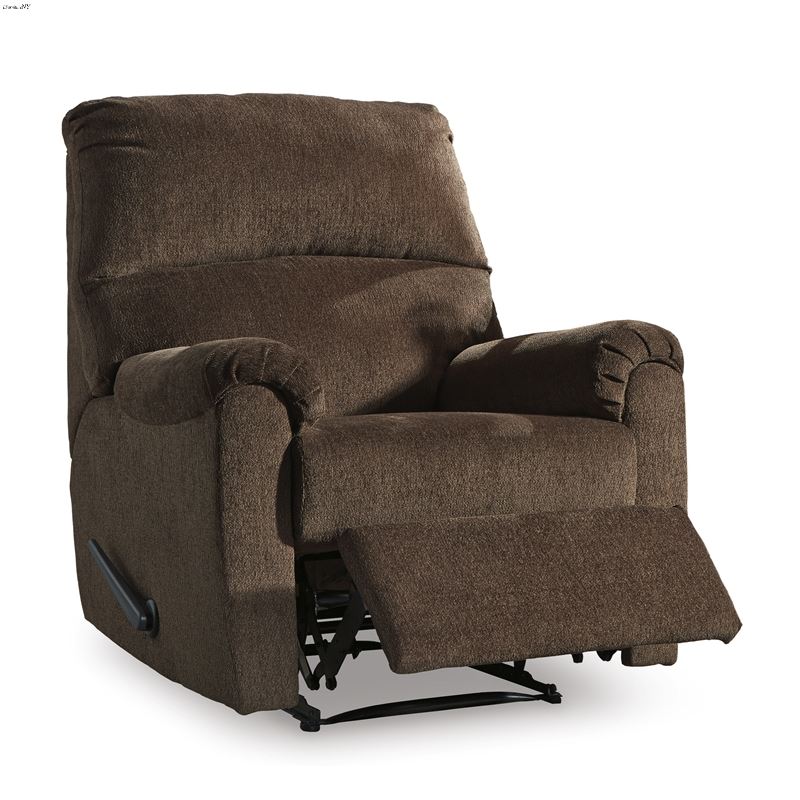 Nerviano Chocolate Fabric Recliner 10802