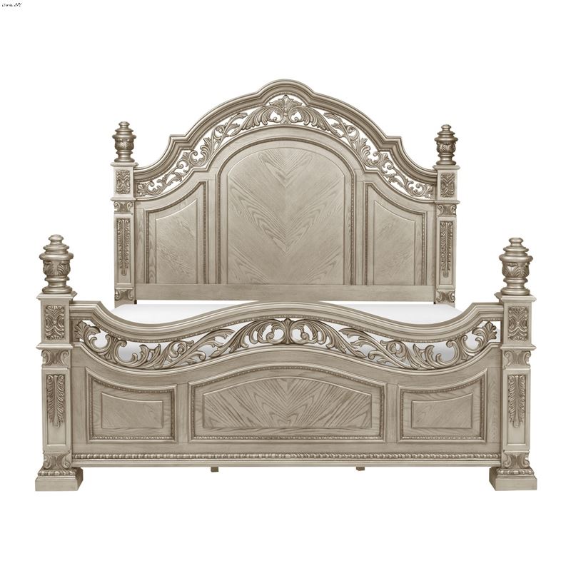 Catalonia Traditional Platinum Gold Queen Bed 1824