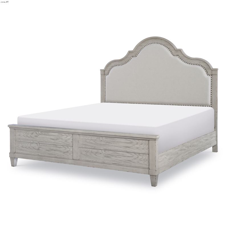 Belhaven Queen Upholstered Panel Bed  in Weathered