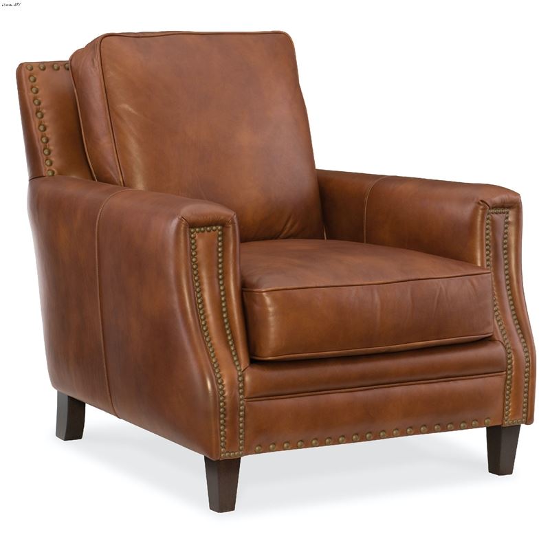 Exton Stationary Chair in Natchez Brown Leather SS