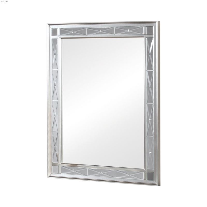 Leighton Metallic Mercury Beveled Vanity Mirror 20