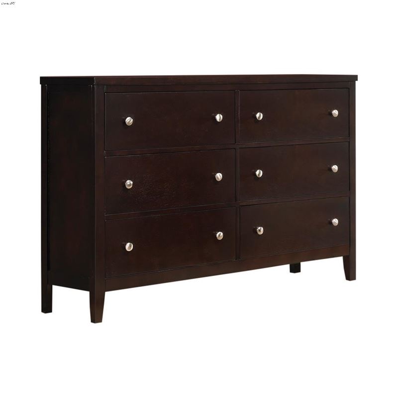 Carlton Cappuccino 6 Drawer Dresser 202093