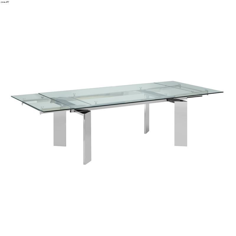Euphoria Clear Glass Extendable Dining Table by Ca