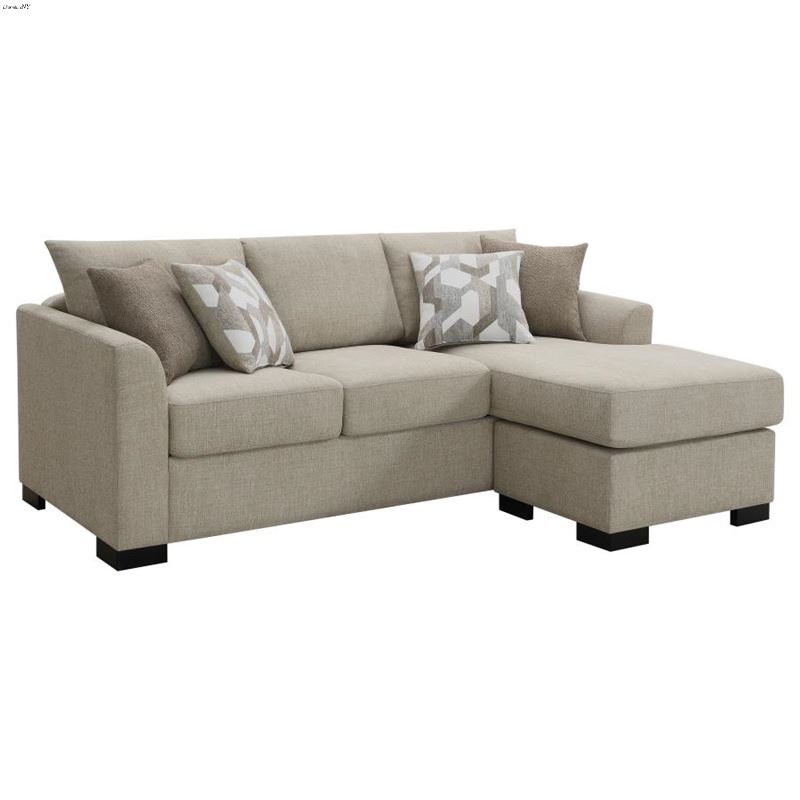 Storey Camel Sleeper Sectional Sofa Chaise 504778