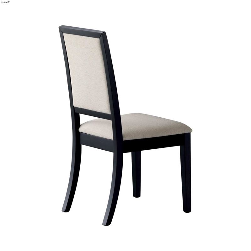 Louise Black and Cream Upholstered Dining Side Cha