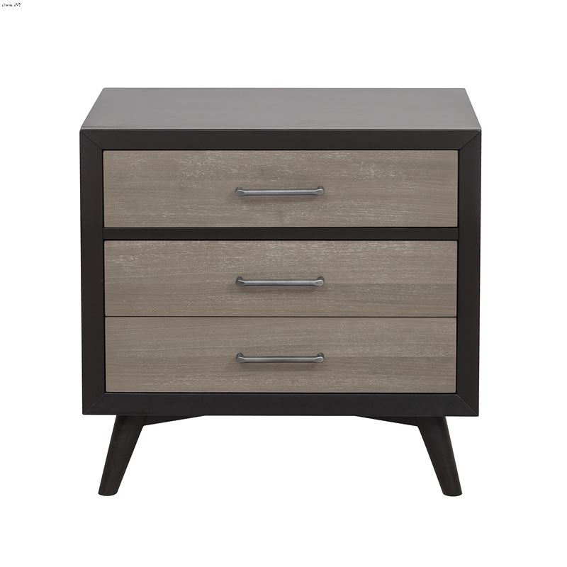 Raku Contemporary 3 Drawer Nightstand 1711-4 by Homelegance