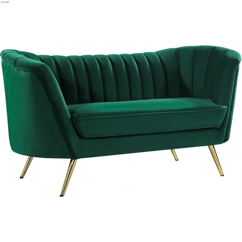 Margo Green Velvet Love Seat