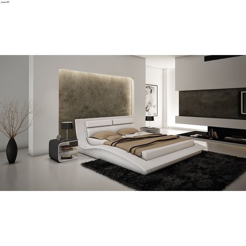 Modern Wave White Bedroom