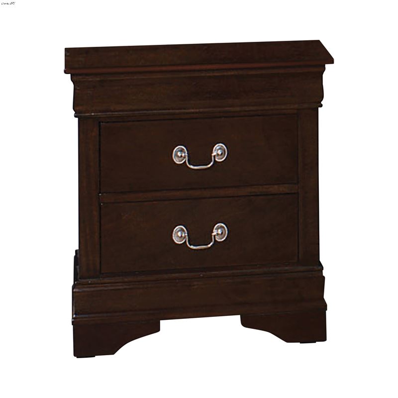 Louis Philippe Cappuccino 2 Drawer Nightstand 2024