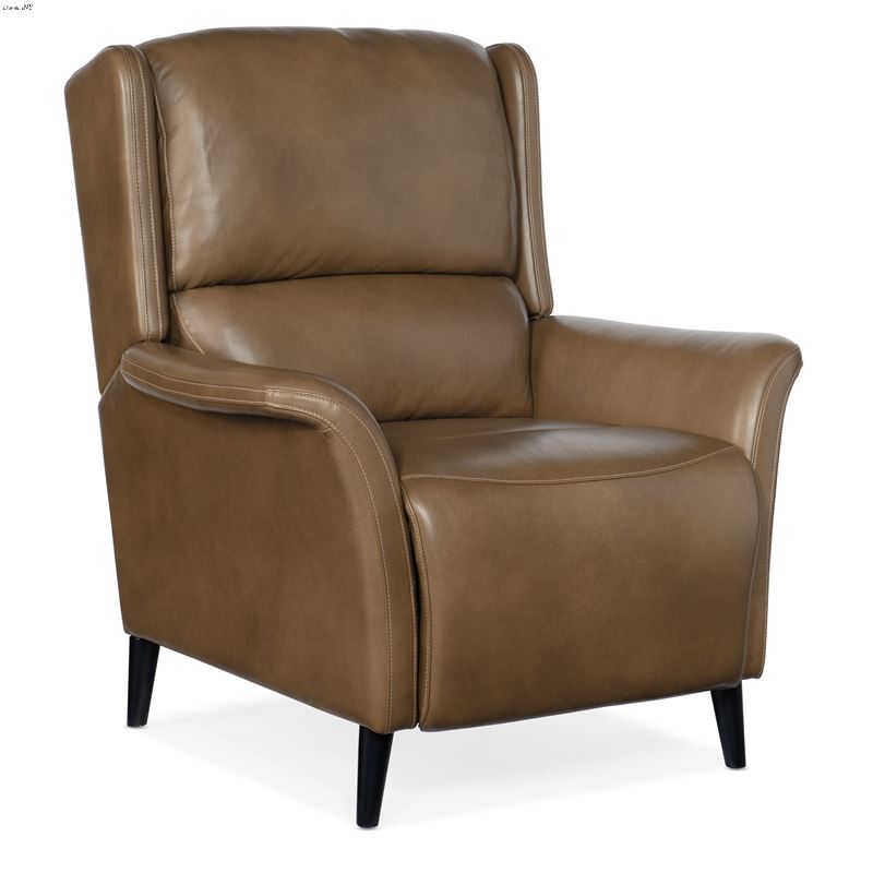 Deacon Rogue Walnut Leather Power Recliner with Po