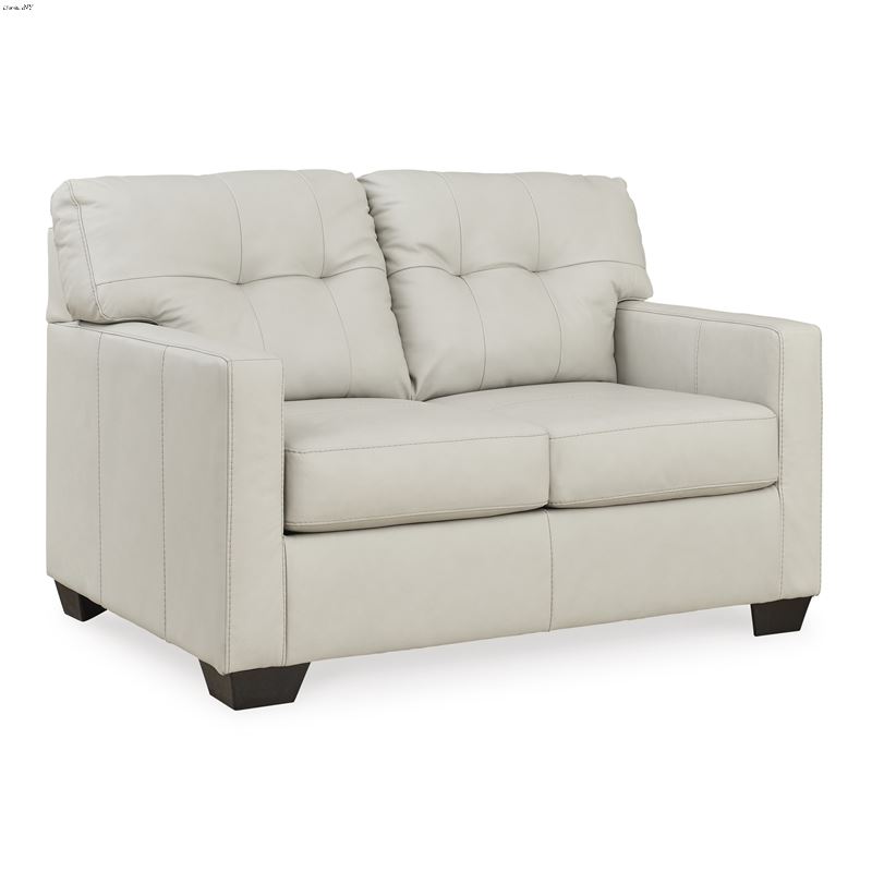 Belziani Coconut Leather Tufted Loveseat 54705