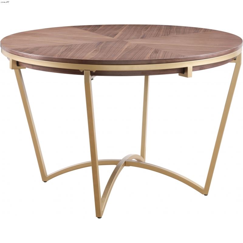 Eleanor 46 Inch Round Dining Table with Walnut Top