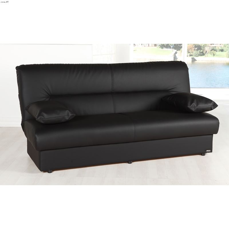 Regata Sofa Bed in Escudo Black Leatherette by Ist