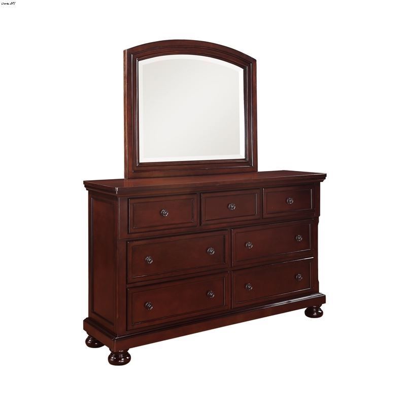 Port Brown Bedroom Dresser + Mirror G7000