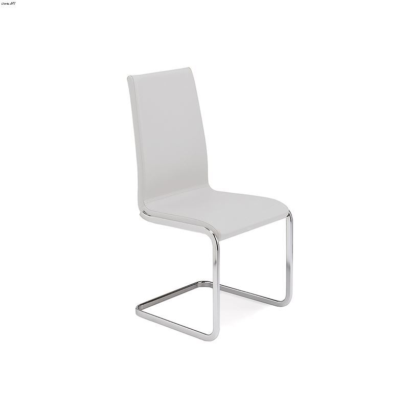 Aurora Italian White Leather Dining Chair by Casab