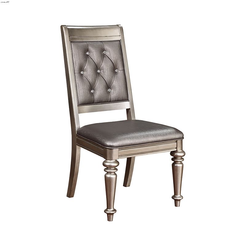 Danette Tufted Upholstered Side Chair Grey And Met