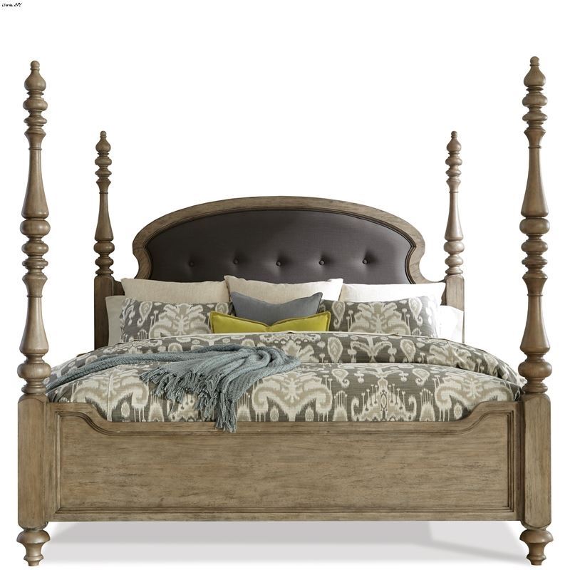 The Corinne Poster Bed in Acacia Finish By Riversi