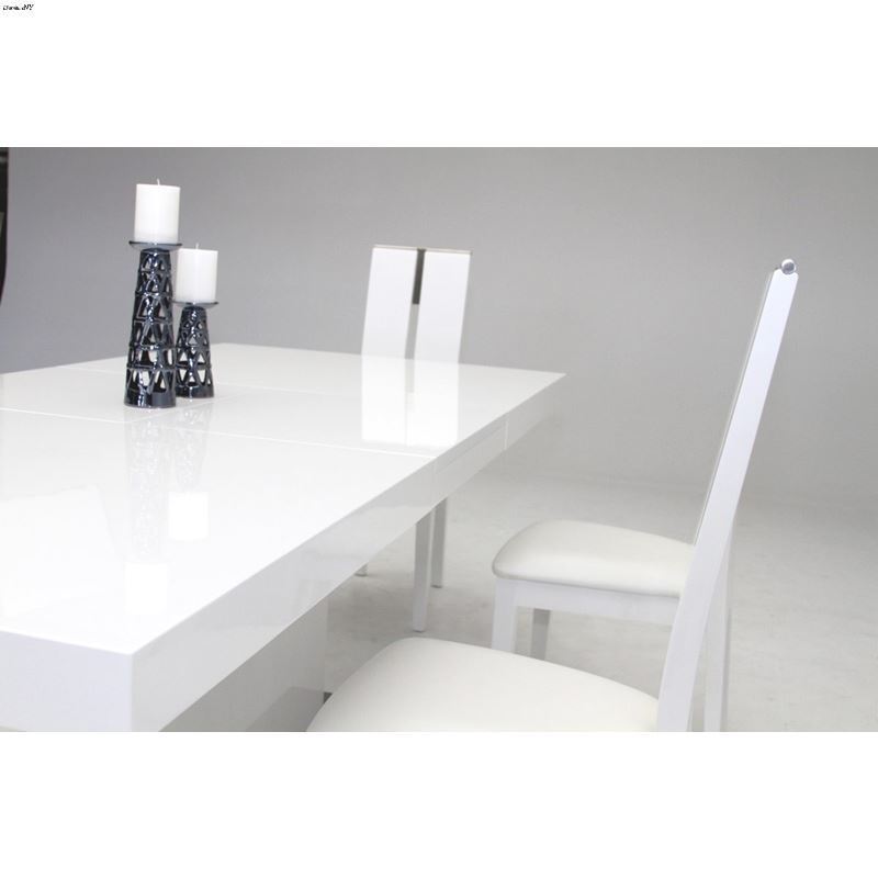 Modrest Zenith Modern White Extendable Dining Tabl