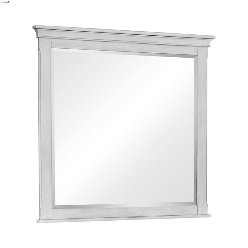 Franco Rectangular Mirror Antique White 205334