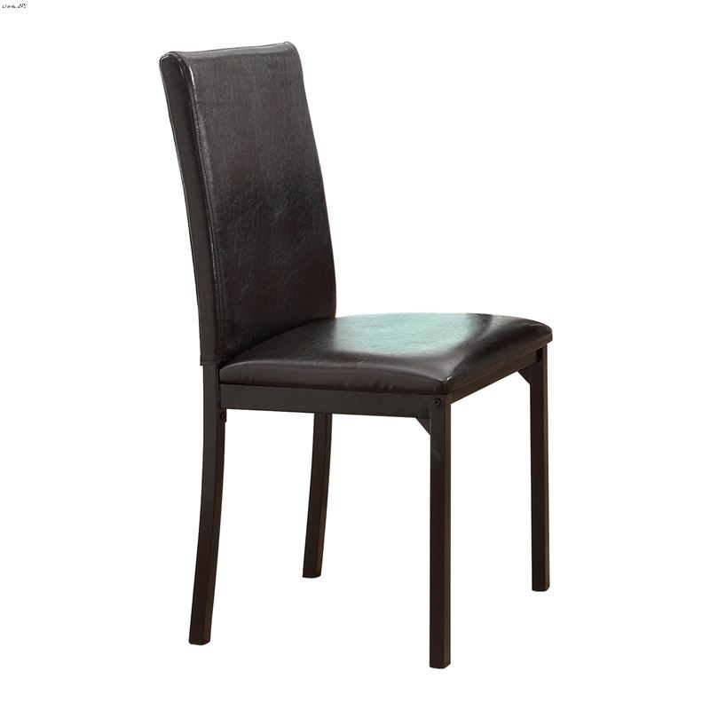 Tempe Brown Vinyl Dining Side Chair 2601S by Homel