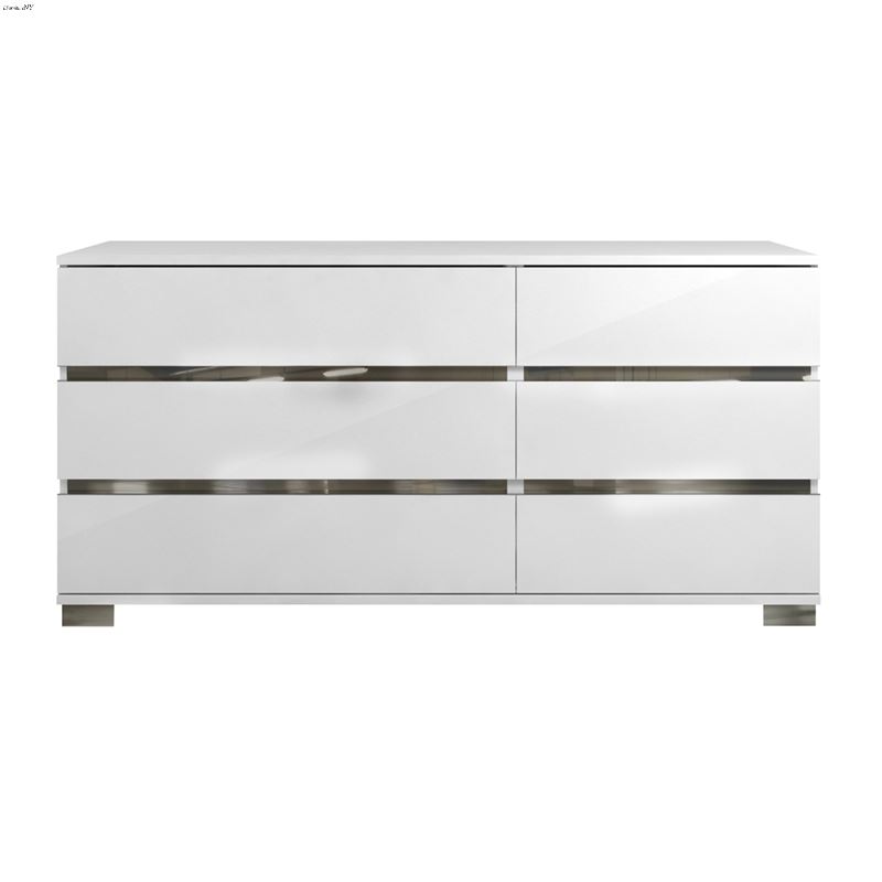 Spark High Gloss White Lacquer Dresser by Casabian
