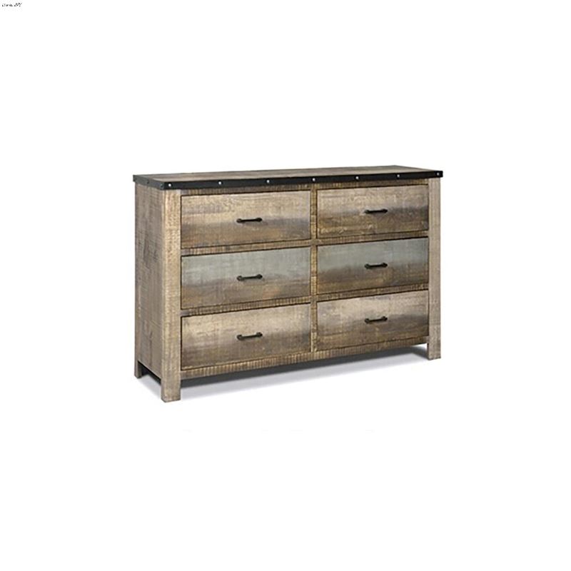 Sembene Antique Multi-Color 6 Drawer Dresser 20509