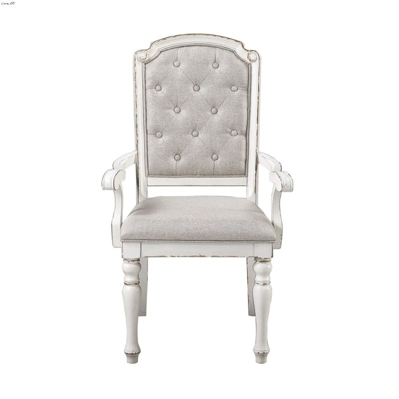 Willowick Weathered Antique White Dining Arm Chair