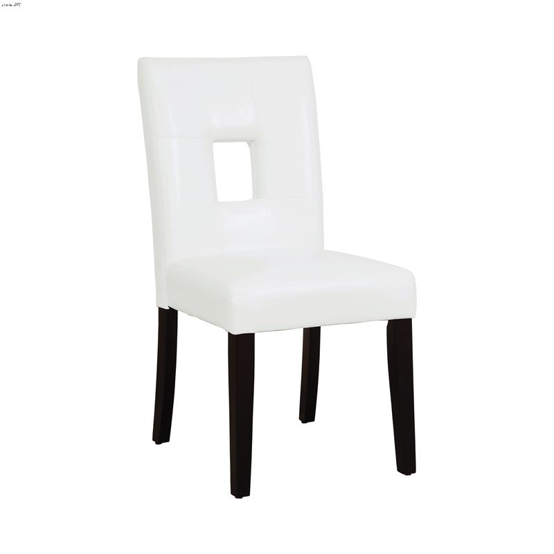 Anisa Open Back Upholstered Dining Chairs White 10