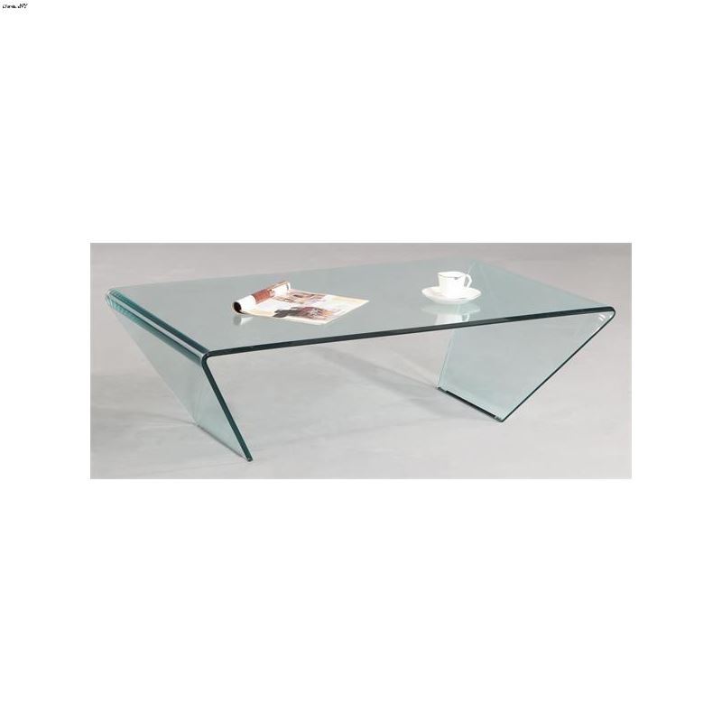 Rectangle Bent Glass Cocktail Table 72102-RCT-CT