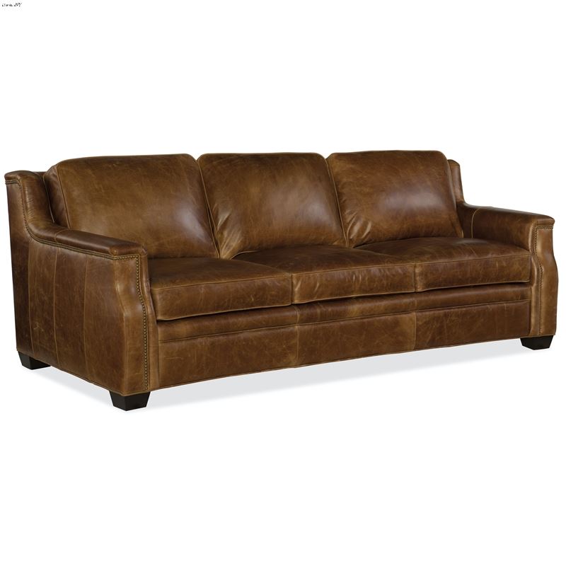 Yates Stationary Sofa in Natchez Brown Leather SS5