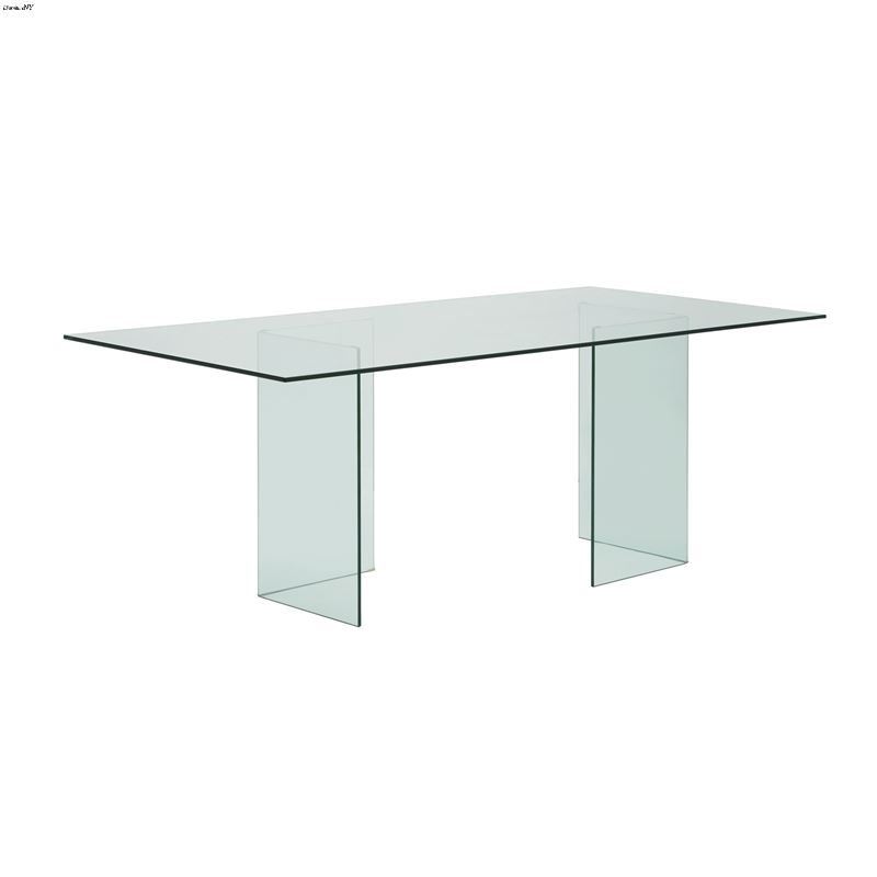 Miami Clear Glass Dining Table by Casabianca Home