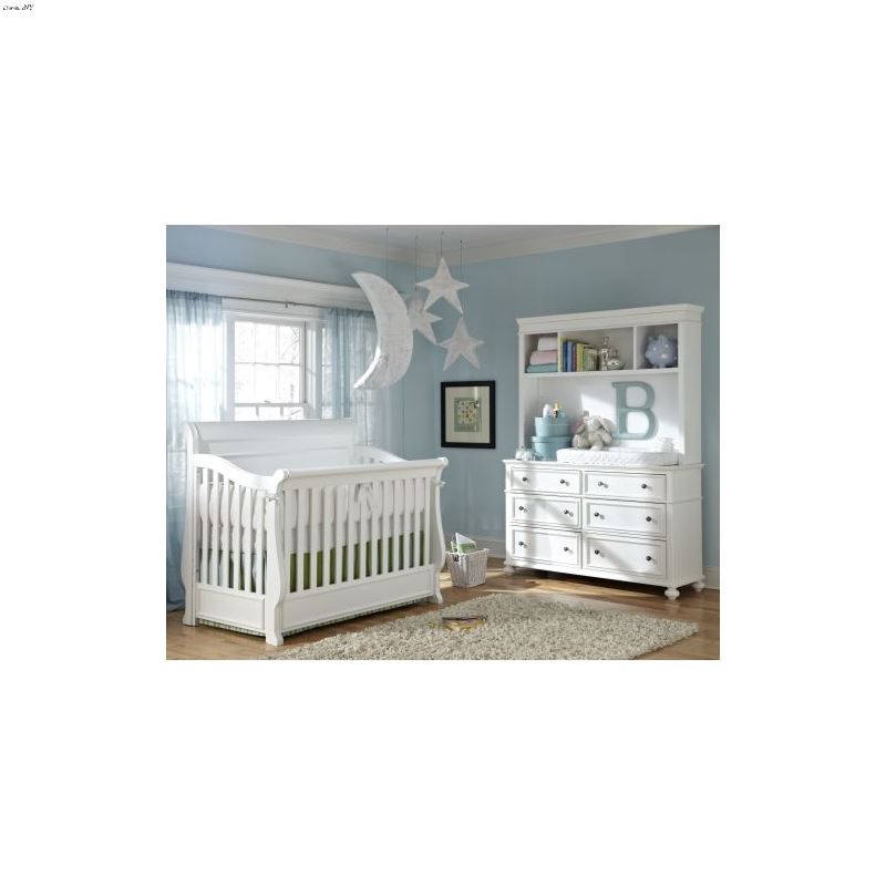 Madison White Convertible Crib