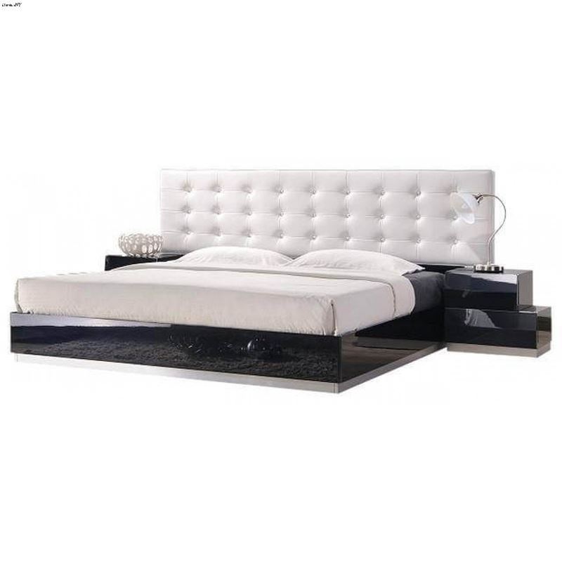 Milan Black Modern King Bed