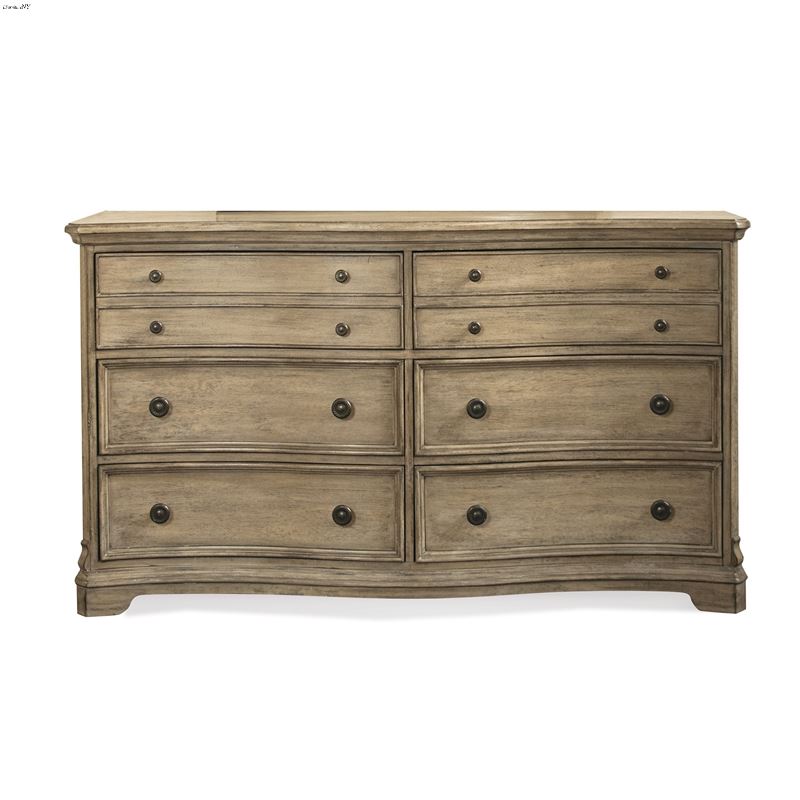 The Corinne 6 Drawer Dresser in Acacia Finish by R