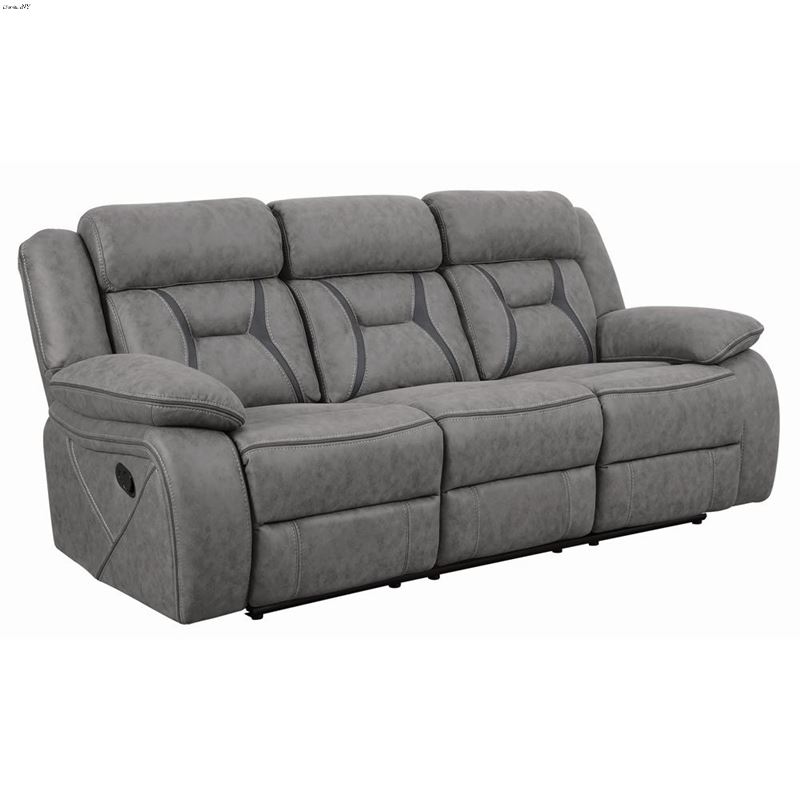 Higgins Grey Pillow Top Arm Reclining Sofa 602261