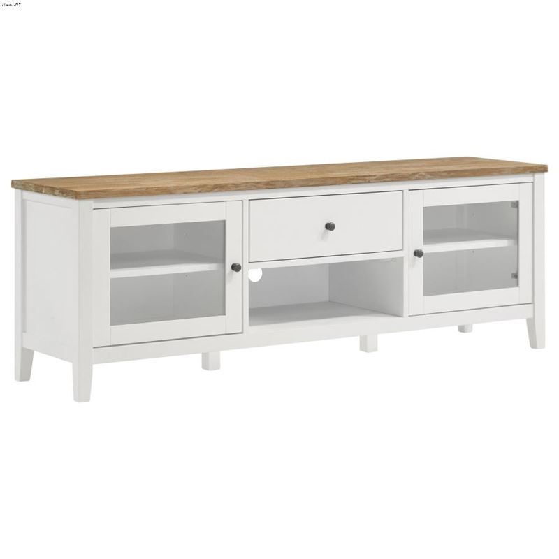 Angela White and Brown 67" TV Stand 708253