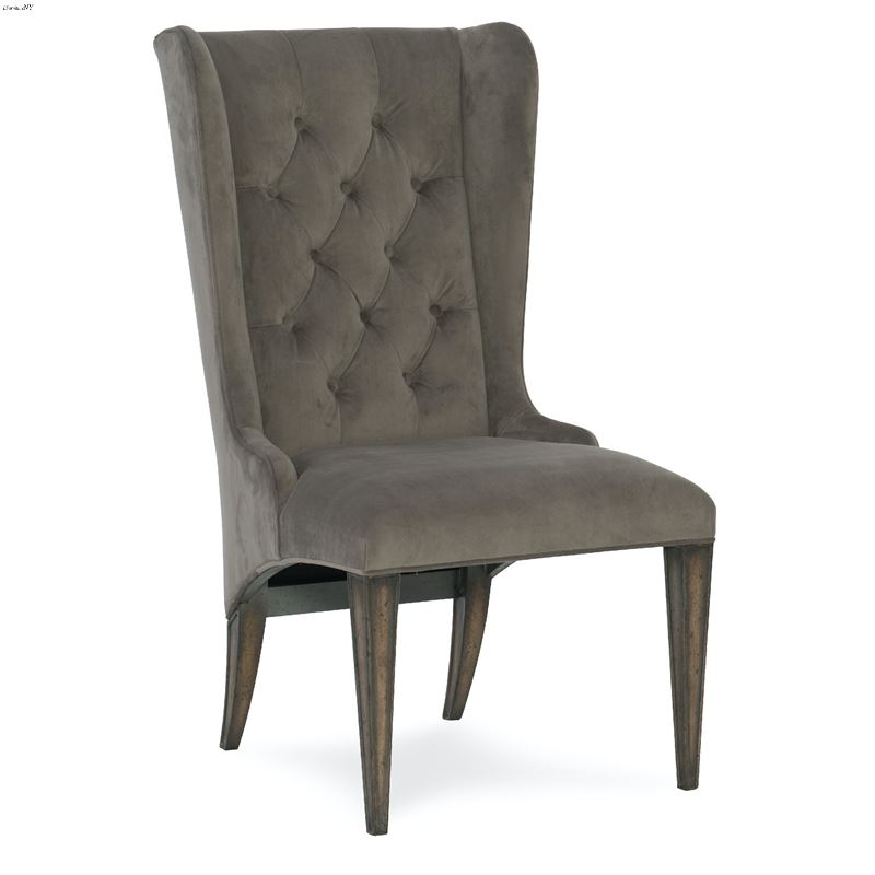 Arabella Grey Upholstered Host Chair - Set of 2