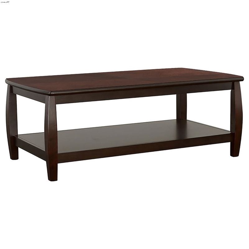 Dixon Espresso Rectangular Wood Coffee Table 70107