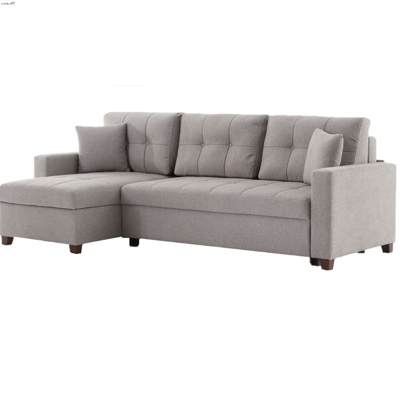 Mocca Sleeper Sectional Dupont Grey