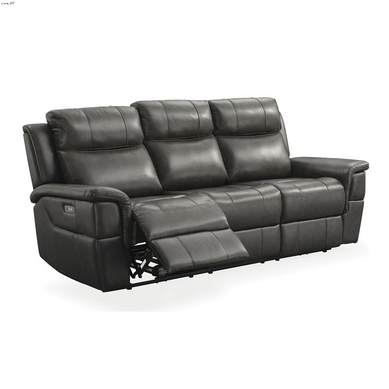 Dendron Charcoal Leather Power Reclining Sofa U637
