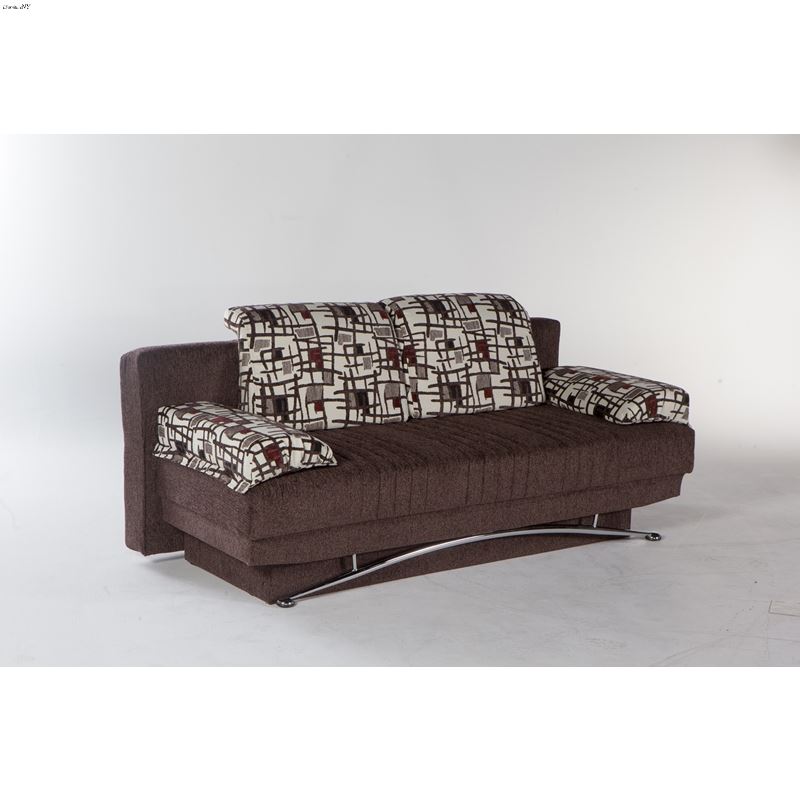 Fantasy Sofa Bed in Aristo Burgundy By Istikbal