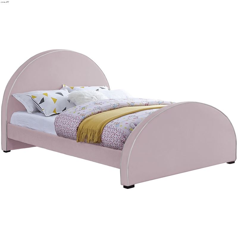 Brody Pink Velvet Bed
