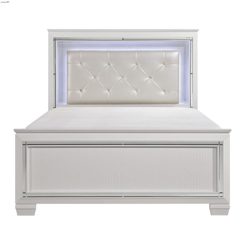 Allura White Queen Panel Bed 1916W-1