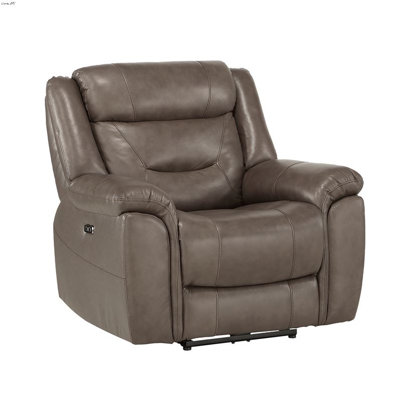 Kennett Taupe Leather Power Reclining Chair 9528BR